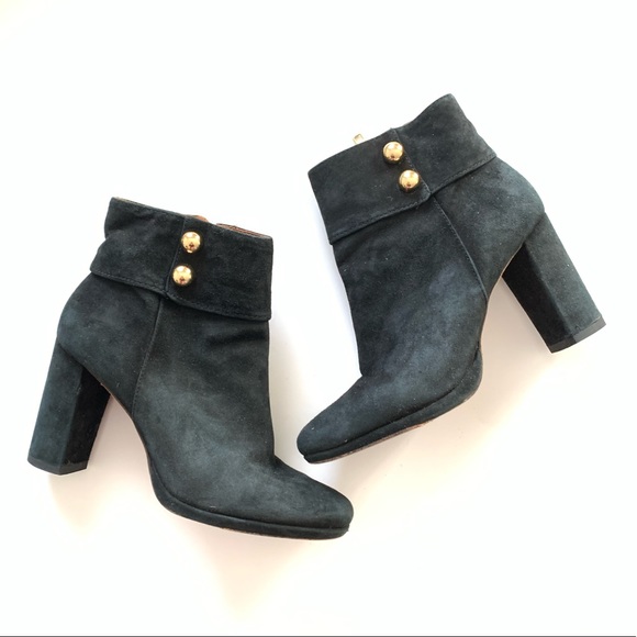 kate spade Shoes - KATE SPADE Black Suede Heeled Ankle Boots